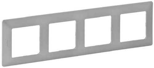 Рамка универсальная Legrand Valena Life 4-м. алюминий фото Рамка универсальная Legrand Valena Life 4-м. алюминий картинка